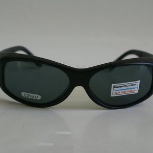 NWT Vintage 90's Rectangle Mid-Cover Polarized Sunglasses (M.Black)